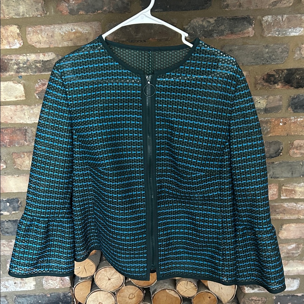 Green And Blue Patterned Jacket - image 1